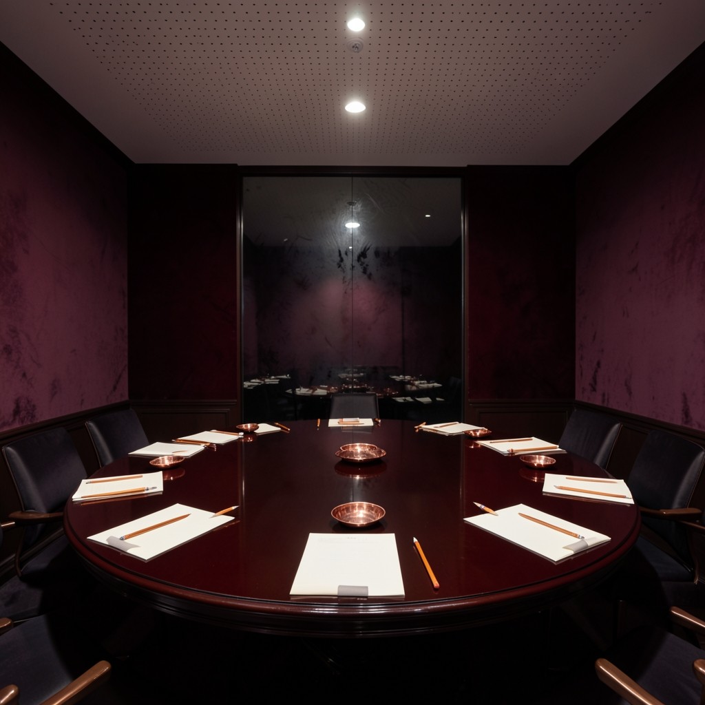 Twelve places set around the round naming table with pencils and blank chart paper